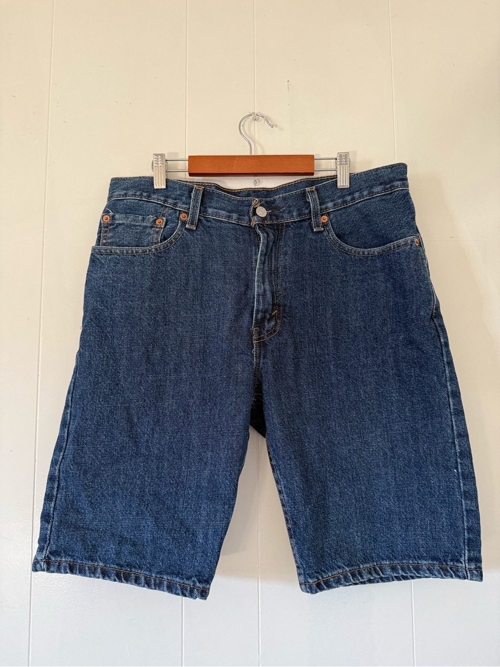 Levi's Dark Blue Denim Shorts - Five-Pocket Style